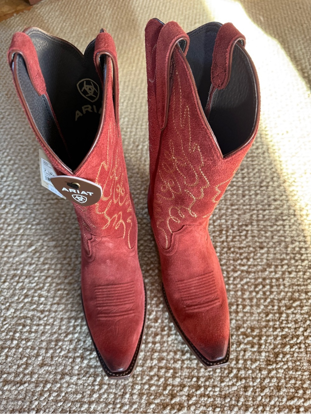Ariat Women’s Jukebox Cayenne Suede Cowboy Boots - Picture 4 of 5